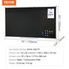 Black Board, 70 x 40 inch Large Chalkboard with Aluminum Frame, Black Boards Dry Erase Includes 1 Magnetic Erase & 3 Dry Erase Markers, Black Surface,