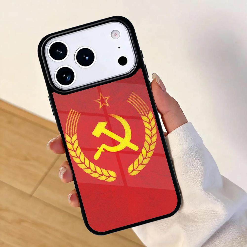lenin Soviet Union flag SOFT Mobile Phone Case for IPhone 17 AIR 16pro Max 15 14 13 12 11 Bumper Cover