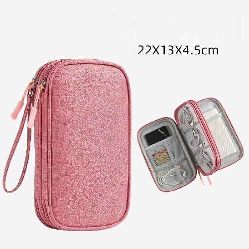 Large Data Cable Bag Storage Waterproof Multi-function Headphone Power Cord Storage Bag Portable Three-layer Storage Finishing Bag