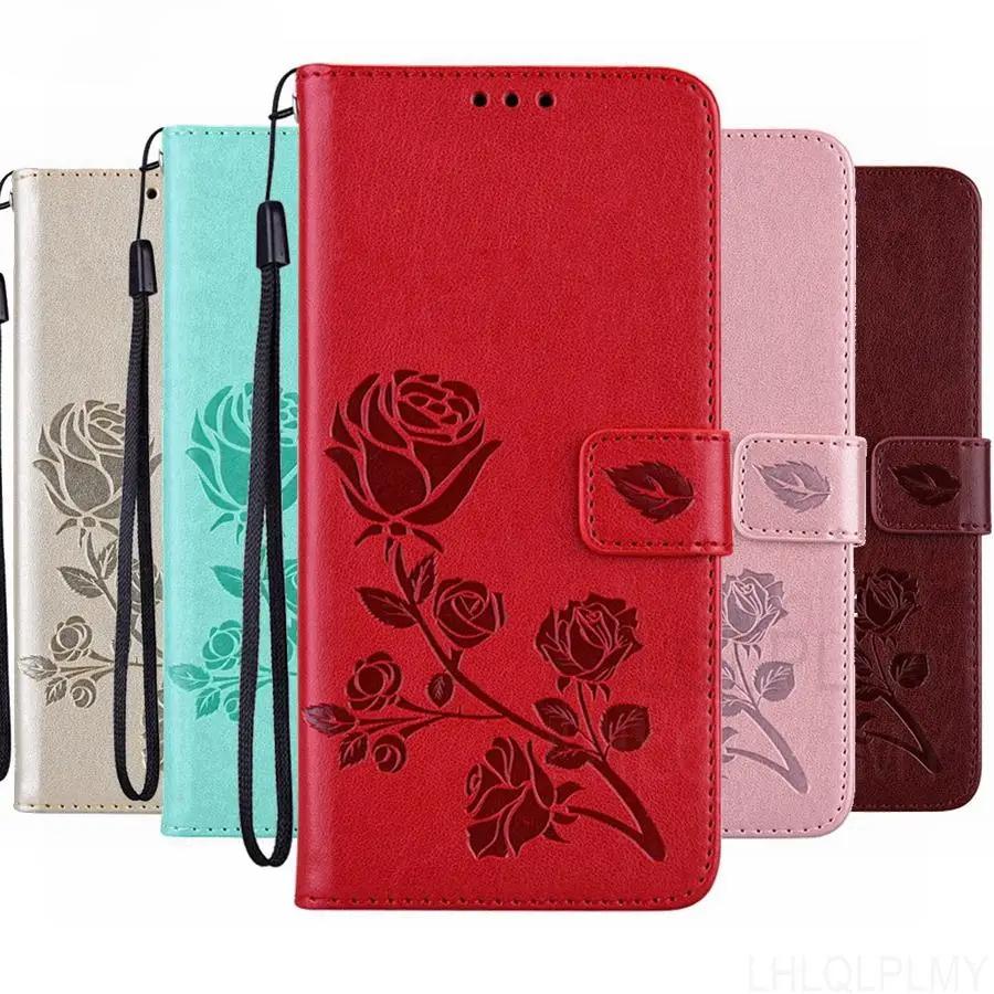 Rose Leather Wallet Flip Case For OPPO A76 A96 A16 A77 A52 A72 A74 A54 A94 A78 5G A98 A15 A31 A91 A57 A16S A5 A9 2020 A54S Cover