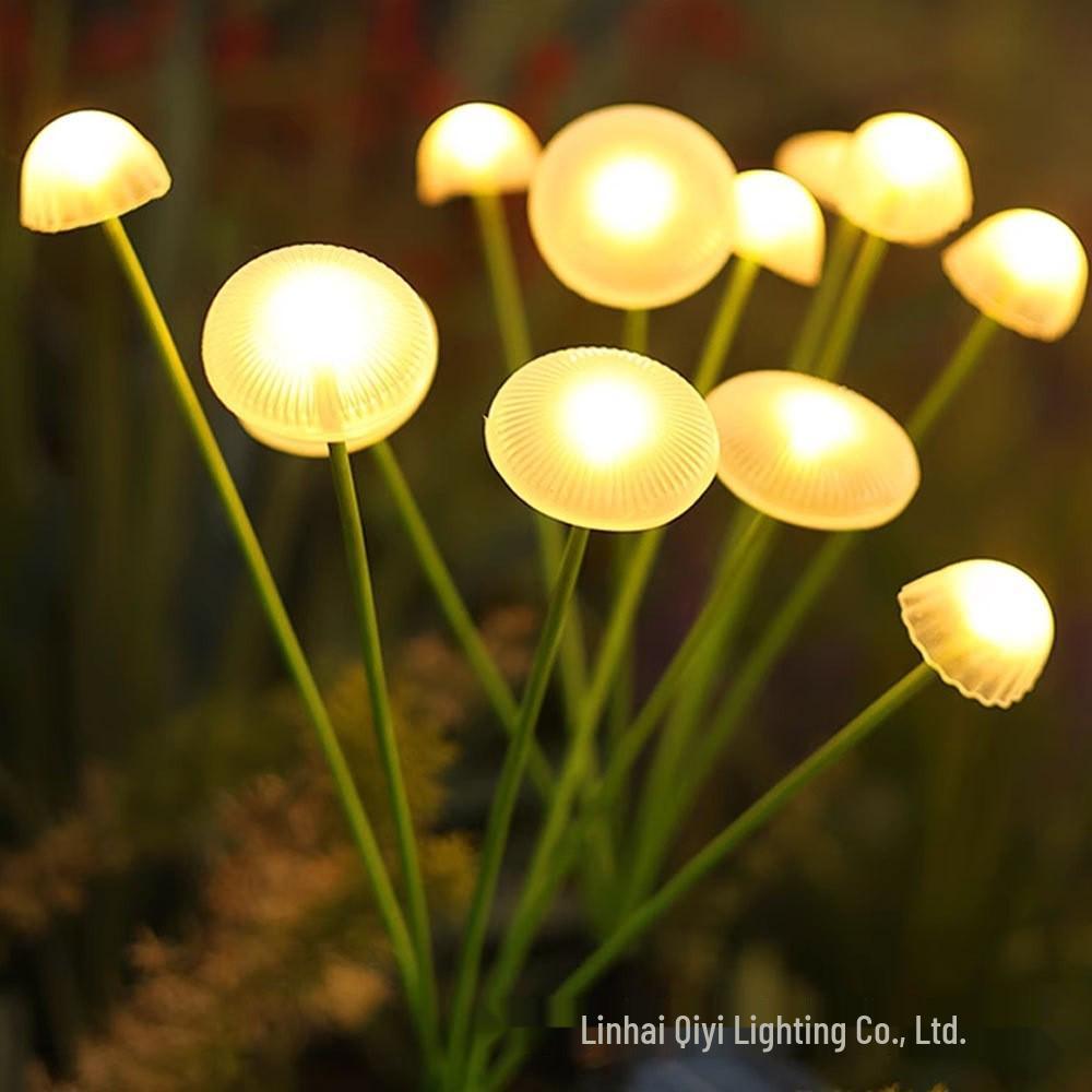 Waterproof Outdoor LED Fiber Optic Flower Lamp - Double-layer Lawn & Garden Decoration