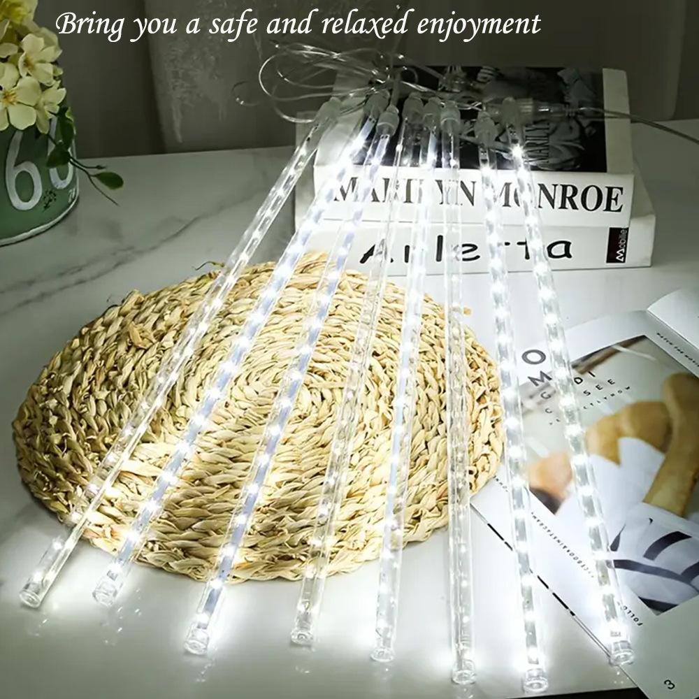 50/30cm EU Plug Led Light Outdoor Meteor Shower Rain Lights Garden Decor Outdoor Street Garland New Year Christmas Decoration