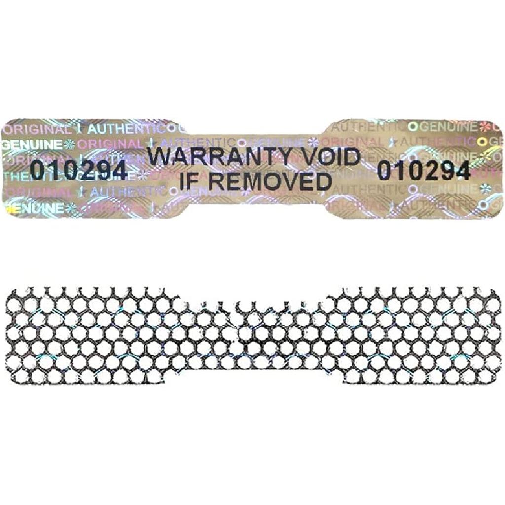 300 Pcs Bone Silver Hologram Sticker Holographic Tamper Evident Label High Security Warranty Seal Sticker with Serial Numbers(0.4 Inch X 2