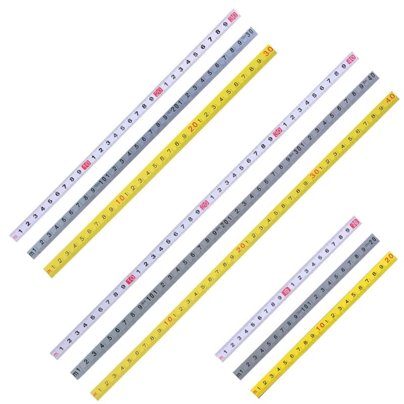 Mètre ruban souple adhésif de 20/30/40 cm, outil de mesure de haute précision pour les loisirs créatifs.