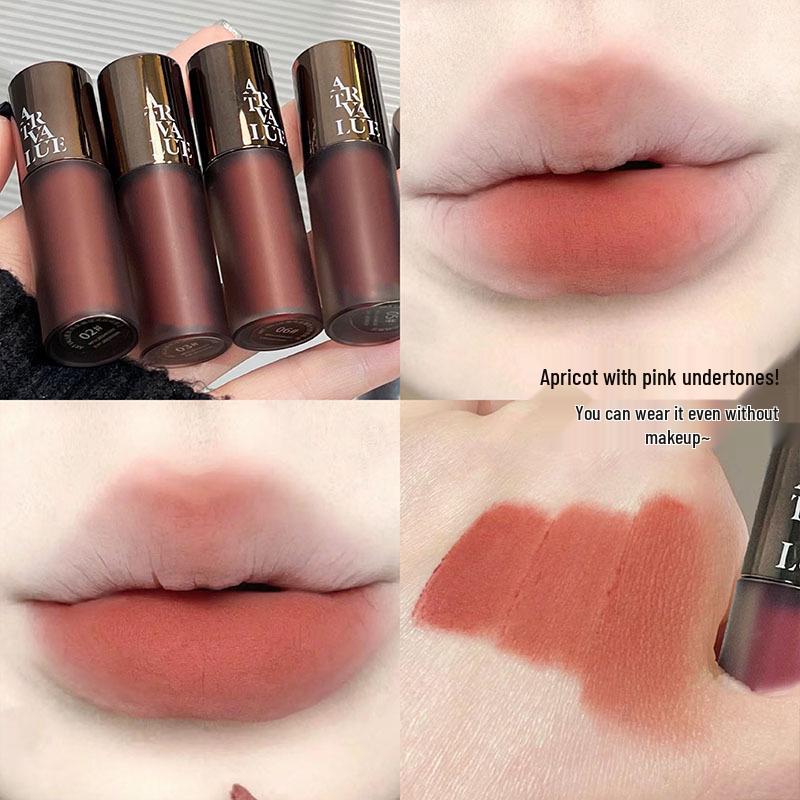 Yujie Matte Velvet Lip Mud: Soft Mist Gray Pink, Long-Lasting, Non-Transfer, Nude Makeup