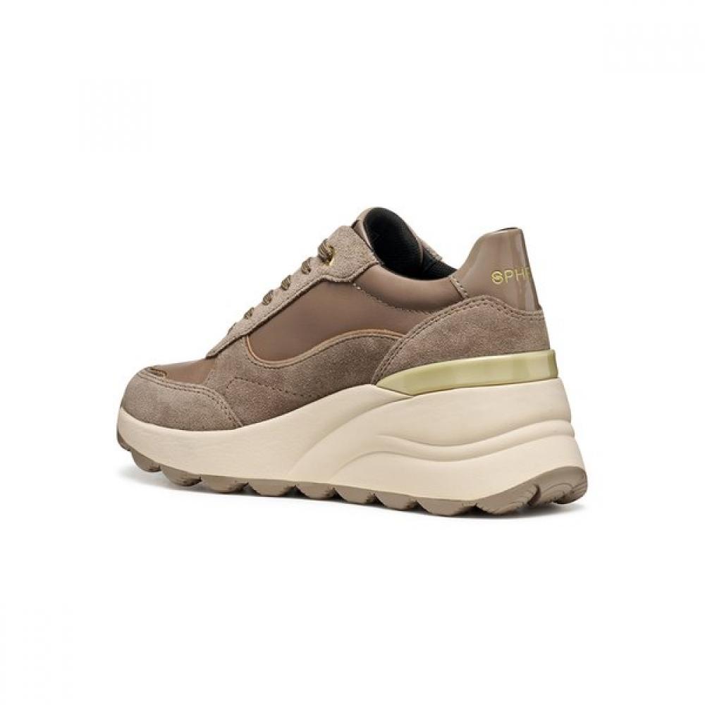 Geox Women S Comfort Wedge SneakerS Brown Ec13