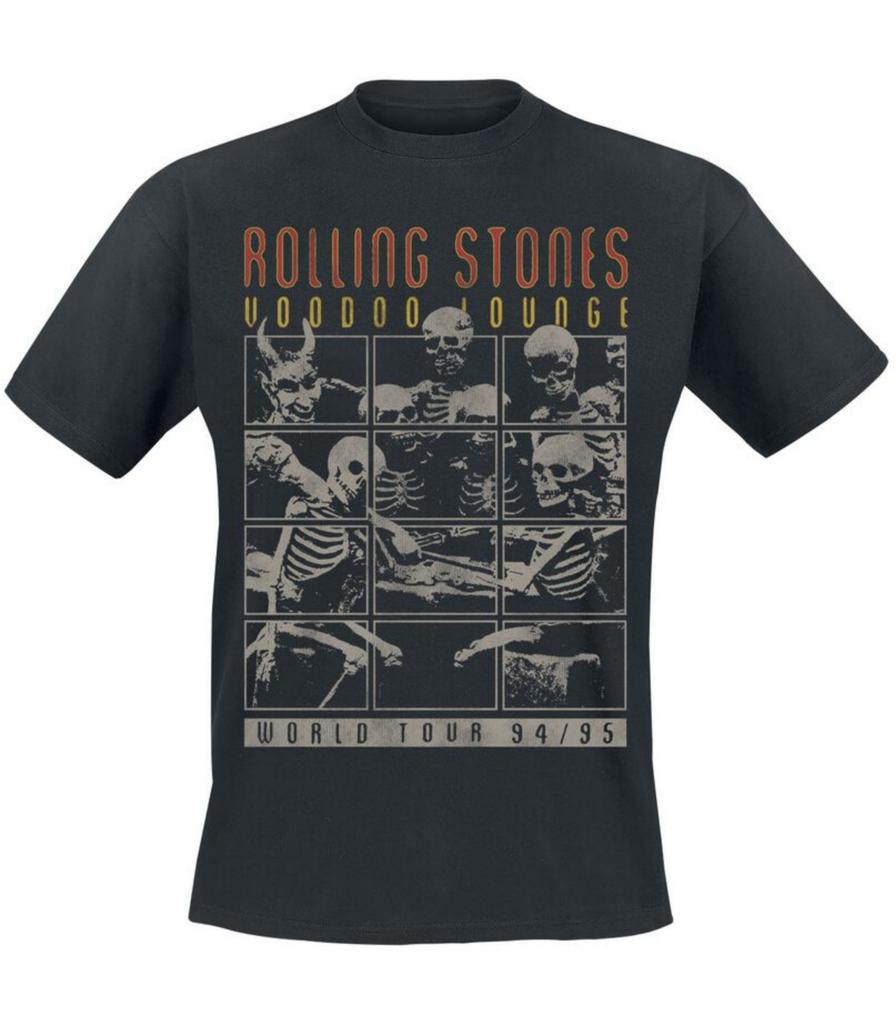 Voodoo Lounge World Tour T-Shirt Black by The Rolling Stones Round Neck 51.