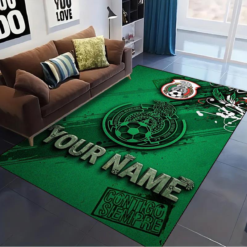 Name Custom Logo Mexico American Football Carpet Rug for Living Room Bedroom Home Sofa Decoration,Kids Play Non-slip Floor Mat