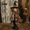 Vintage Halloween Party Supplies Rustic Witch Resin Figurine, Fall Tabletop Decor, Farmhouse Indoor Mantelpiece Ornaments Statue for Mantel