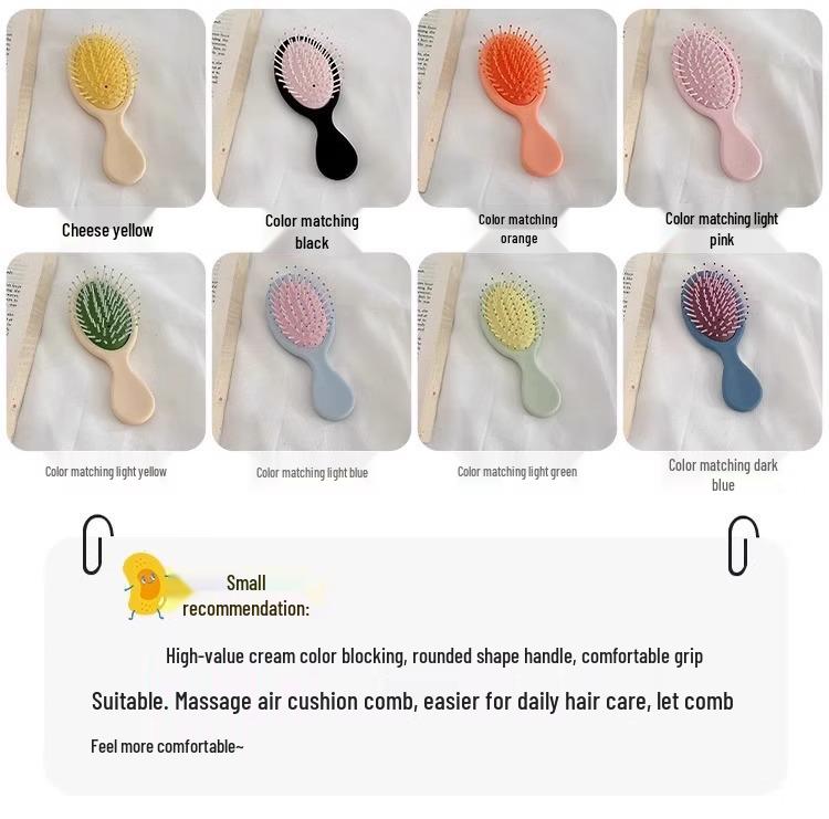 Personalized Cute Cartoon Girly Air Cushion Massage Comb - Portable Mini Comb