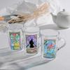 Yaxel Stained Glass Style Cute Mug Microwave Safe Tempered Glass Dishwasher Safe Cup Glass 230ml Made in France Disney Beauty and the Beast 82598