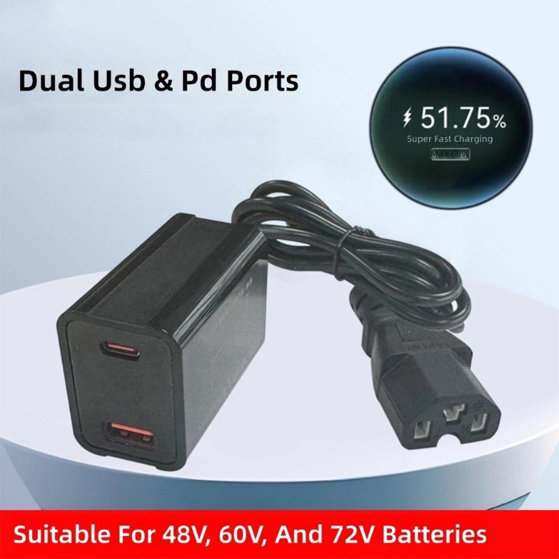 Highly Speed USB Charger For Electric Bike Motorcycles With 5V 9V 12V Output And 1.1M Cable for Phones Charging