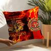 Firefighter Department Logo Rescue Soft Cute Pillow Case Linen Cushion Covers For Decorative