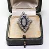 European & American Fashion Luxury Topaz & Sapphire Engagement Ring