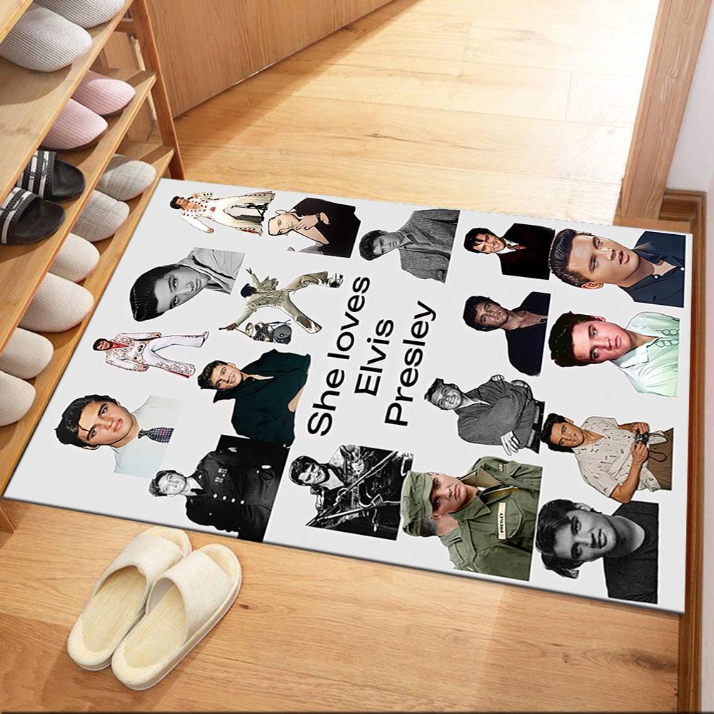 Elvis Carpet Perfect For Entryway Hallway Dining Room Kitchen Antislip Rug Office Home Decor Spiritual Gift