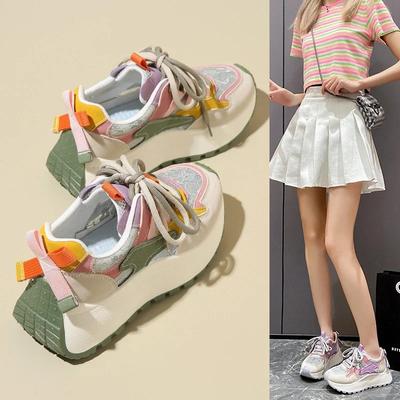 Mode Vrouw Lichtgewicht Antislip Sportschoenen Vrouwen Zomer Nieuwe Ademende Platform Sneakers Dames Casual Comfortabele Gevulkaniseerde Schoenen