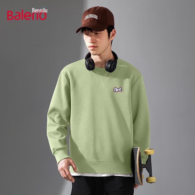 Baleno Unisex Letter Print Oversized Crewneck Sweatshirt