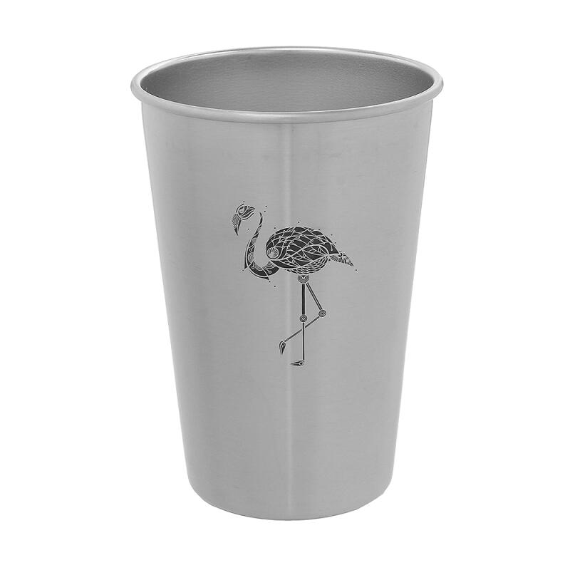 I'm Flamingo Stainless Steel Cup (Silver/500ml)