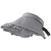 Women'S Uv Protection Empty Top Sun Hat Fashion Ruffle Edge Headband Shell Hat Outdoor Sun Protection Travel