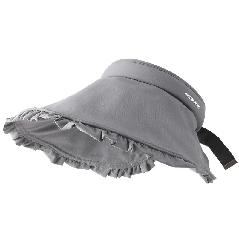 Women'S Uv Protection Empty Top Sun Hat Fashion Ruffle Edge Headband Shell Hat Outdoor Sun Protection Travel