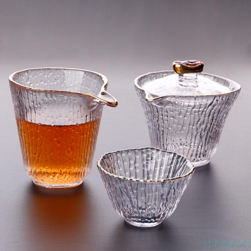Japanese-style Handmade Hammered Glass Small Teacup Sake Cup Tea Glass Cup
