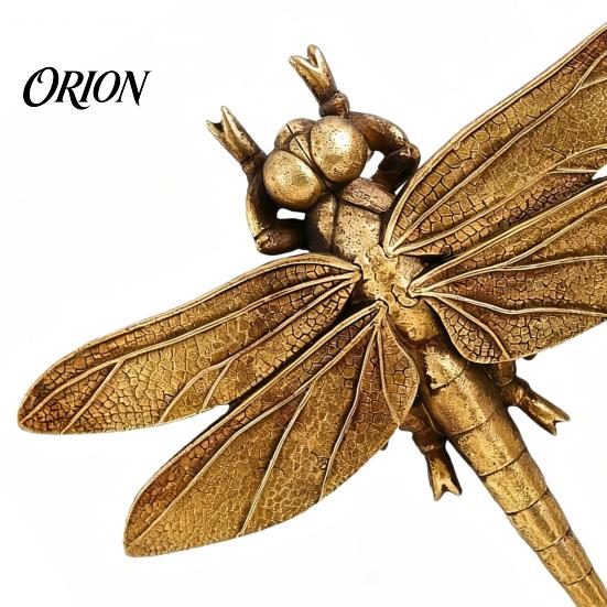 Insect Collection Display Gold Dragonfly Wall Art, Vintage Dragon Fly Decor, 3D Resin Mounted Sculpture Decoration for Living Room Hanging Bedroom