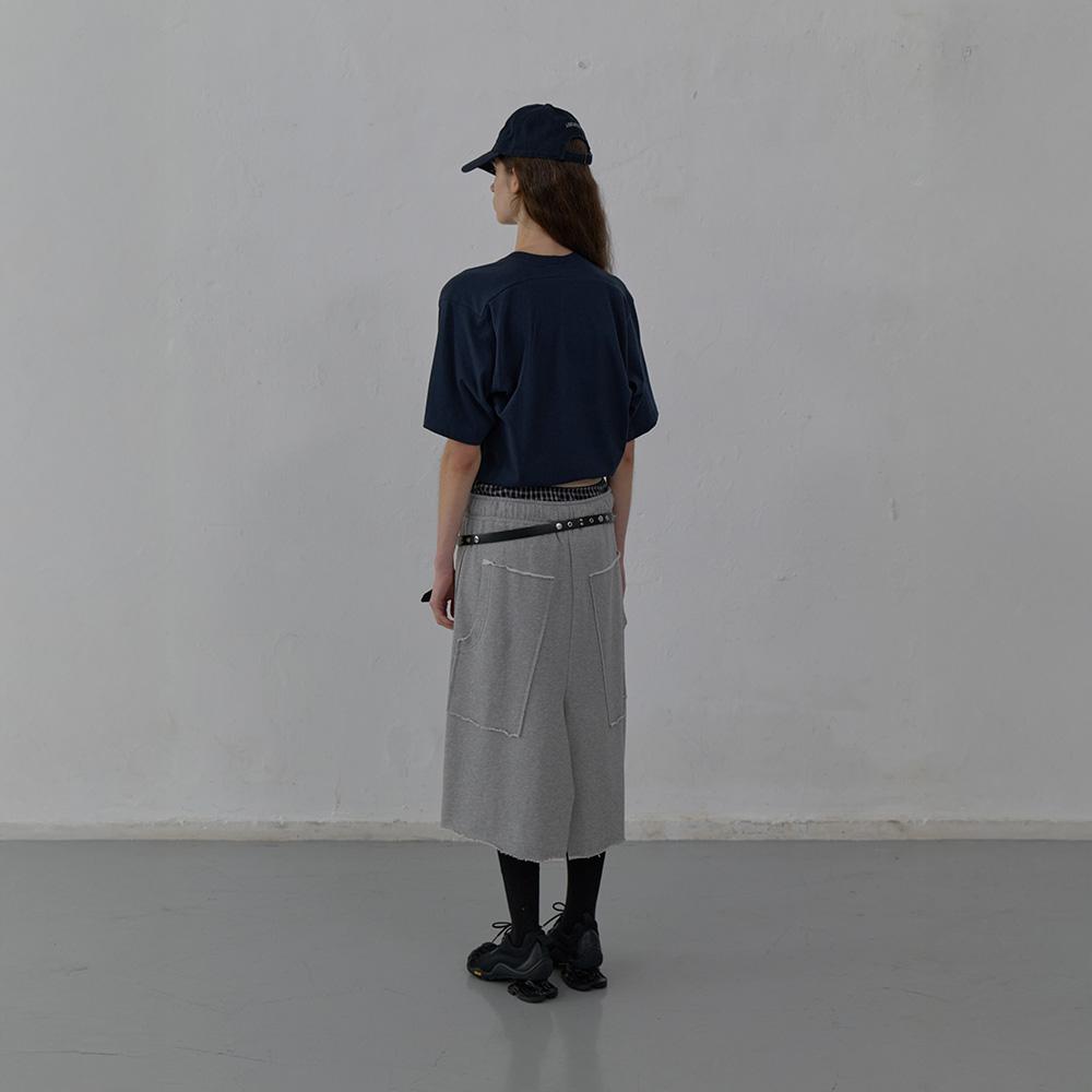 Lcdc Tm Raw Cut Detail Jersey Skirt (Melange Grey)