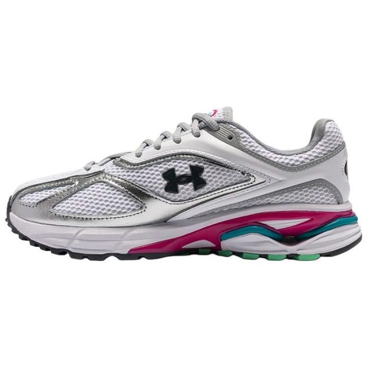 Under Armour HOVR Apparition Shoes White Metallic Silver Castlerock Unisex 3027595-110 41