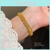 Chinese Style Zircon Copper Coin Geometric Bracelet With Luxury Finish For Women