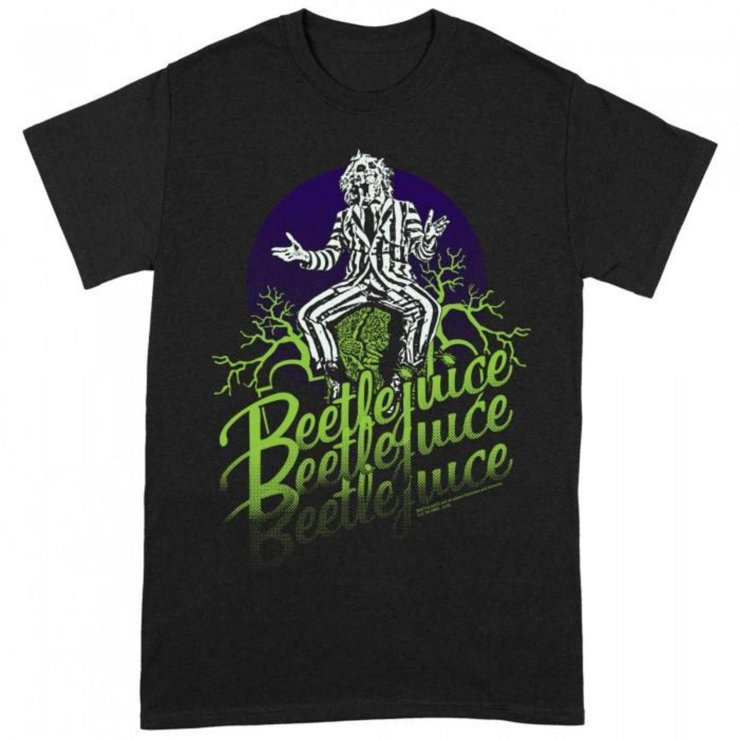 Beetlejuice Unisex Adult Faded T-Shirt S чёрный