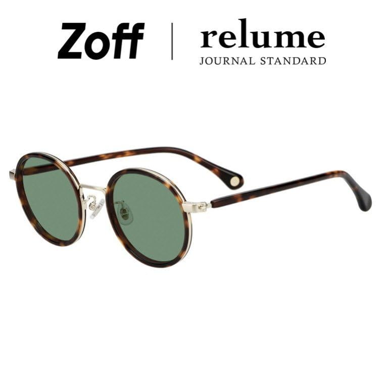 Zoff JOURNAL STANDARD Relume Round Sunglasses Journal Standard Relume Plastic and Metal Colored Lenses Stylish UV Protection Unisex for Men and Women