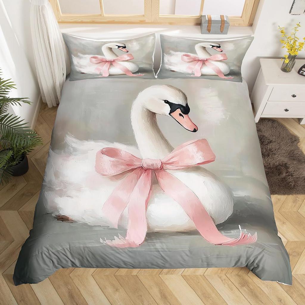 Swan Down Quilt Cover Cherry Blossom Quilt Cover Bedding Set Sweet Girl Romantic Three-Piece Set