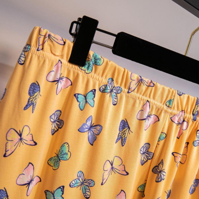 Plus Size Women's Cute Pajama Set 2025 - Pure Cotton Long Sleeve Top & Pants