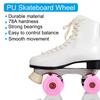 PATIKIL Roller Skate Wheel 65mm 78A Skateboard Cruiser Wheel Set with Bearing Track Tool Kit for Outdoor Quad Pink Set, 4-Piece Light-Up Skating,
