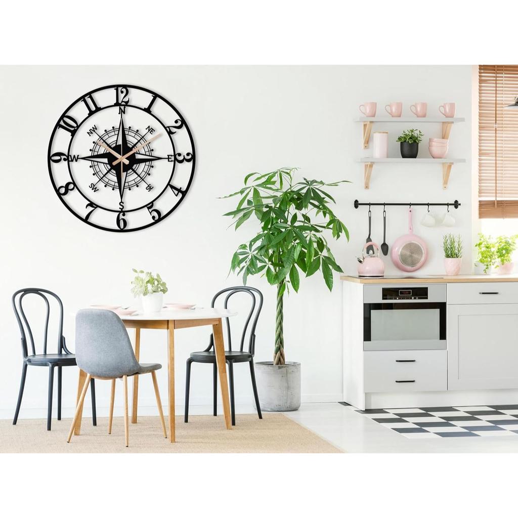 Geräuschlose Hänge-Wanduhr zur Wanddekoration | Antike Große Stumme Wanduhr für Heimdekorationsartikel (40 CM)