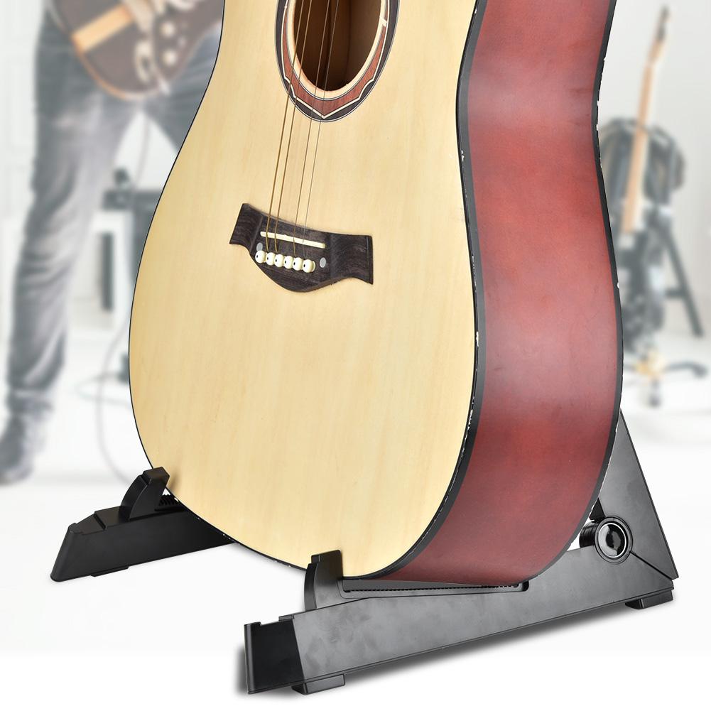 Portable Guitar Stand Double Foldable ABS Plastic Musical Instrument Accessories