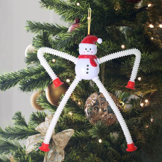 Tubi Pop di Natale Riempitivi per Calze per Bambini Piccoli Bambini Giocattolo Telescopico con Ventosa Babbo Natale/Renna Tubi Fidget Giocattolo Sensoriale per Bambine Bambini