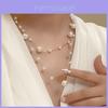 Elegante französische Vintage Perlen-Choker-Halskette mit geometrischem Design für Damen