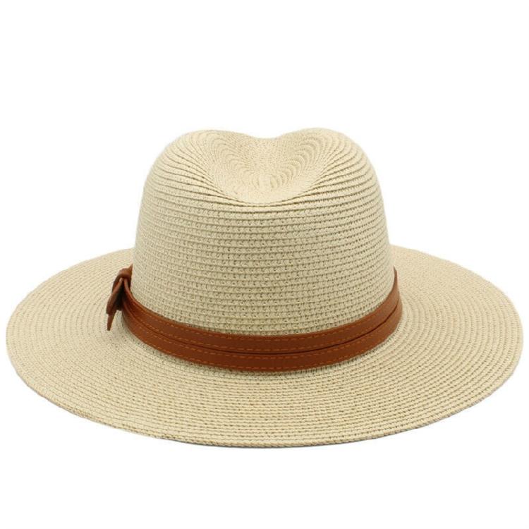 Elegant Panama Hat Oversized Straw Hat Breathable Sun Hat with Woven Chain for Men, Women, and Children