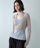 Simeteuligpeosenteu Halter Layered X Wrap Top / Beige