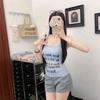 #Summer new letter printing I-shaped vest, thin and versatile Spice Girl perspective sexy top