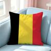 Comic Kingdom Belgium Flag Square DoubleSided printed Pillow Case Bedroom Bedside Pillow Sofa Cushion Cover