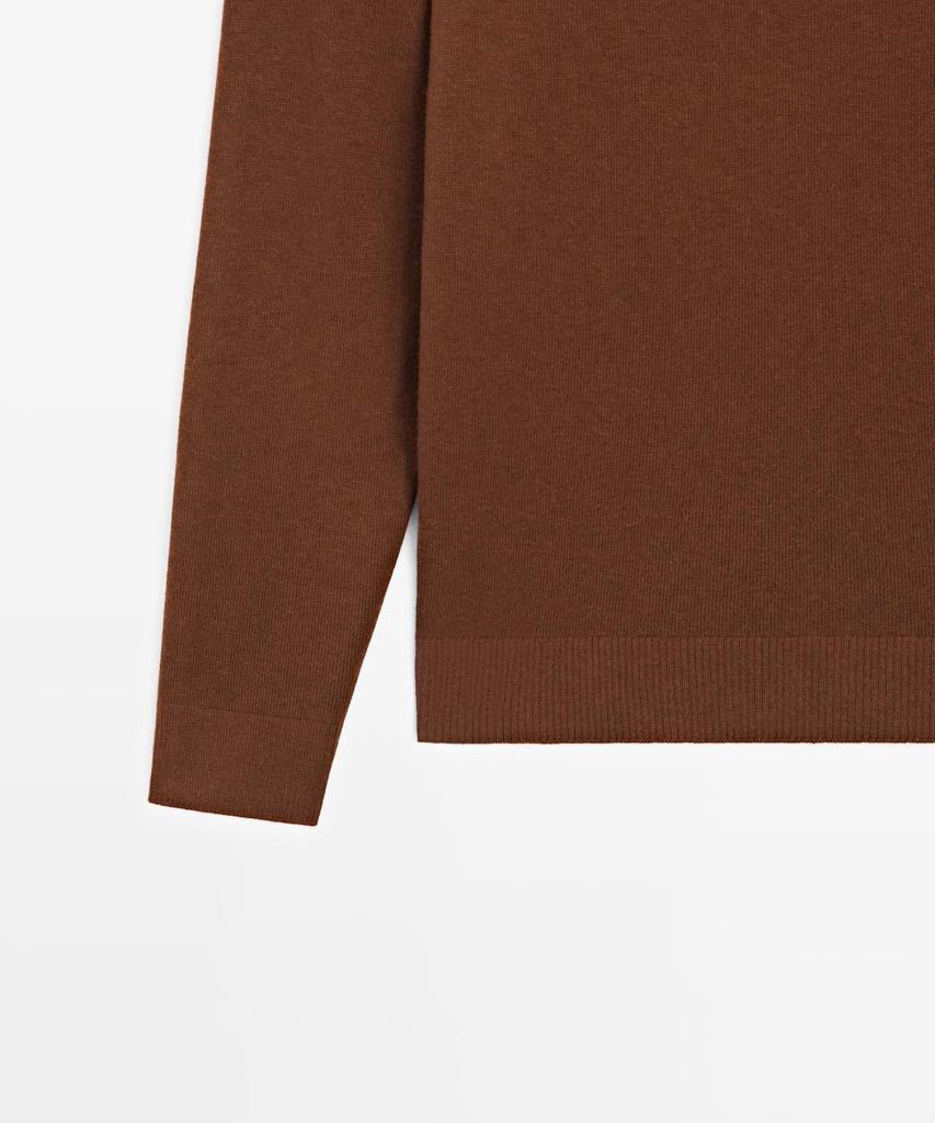 Masimodutti Wool Cotton Round Neck Knit Sweater