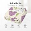 Soft Purple Tulip Vertical Soft Flannel Blanket Breathable Warm Throw for Office Car Sofa Kids Room Birthday Xmas Gift