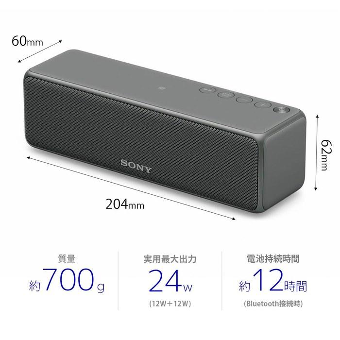 Sony Wireless Portable Speaker SRS-HG10: Bluetooth/Wi-Fi/LDAC/High-Resolution/App-Compatible 2018 Model / With Microphone / Grayish Black