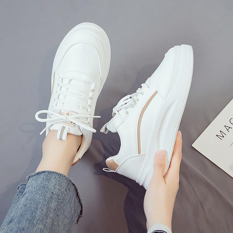 Fashion Shoes for Women's Sneakers Leather Shoes Casual Flats Sneakers Female Fashion Comfort Vulcanized Platform Shoes