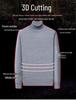 Men's One-Piece High-Neck Fleece Sweater, Autumn & Winter Thickened Warm Wool Knit Base Layer
