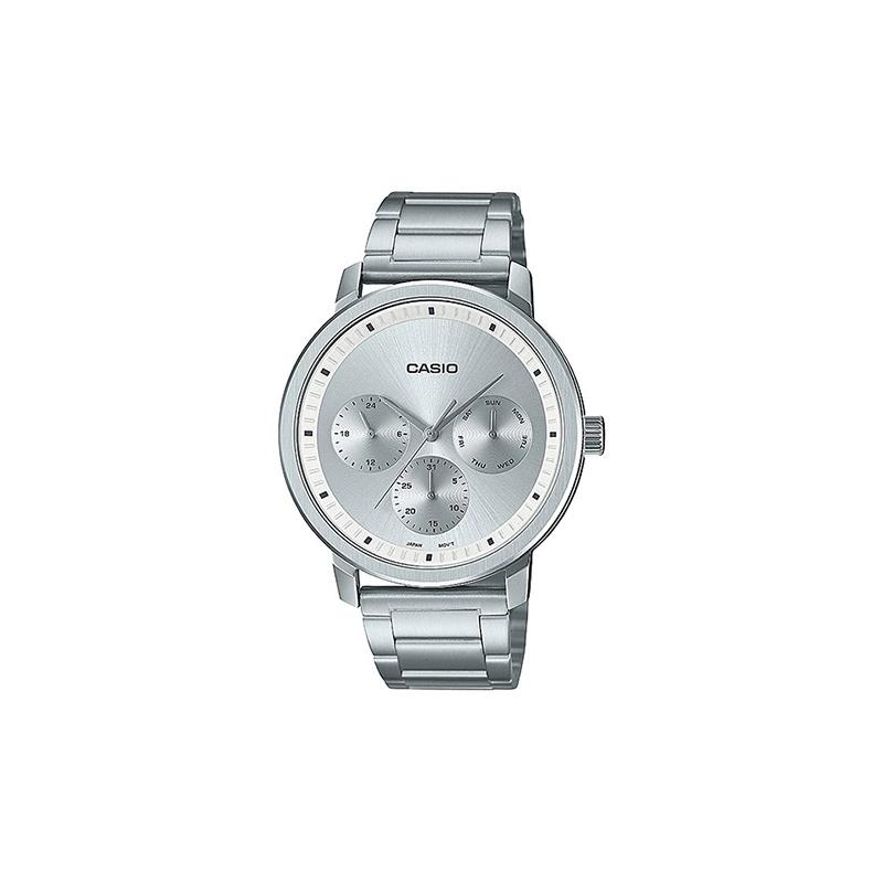 

Casio CASIOSTANDARD Series Classic Simple Exquisite Fashion Silver Tri-fold Buckle 50 Meters Waterproof Quartz Movement Stainless Steel MTP-B305D-7EV срібний