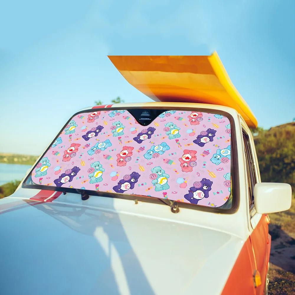 Cartoon Car Sunshade: Windshield Sun Protection & Heat Insulation