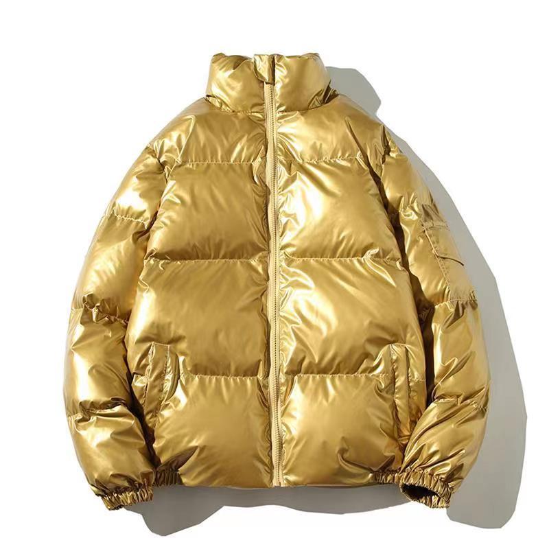 Men's 2026 Winter Trendy Thickened Cotton Jacket - Plus Velvet, Shiny, Short Outerwear, Plus Size